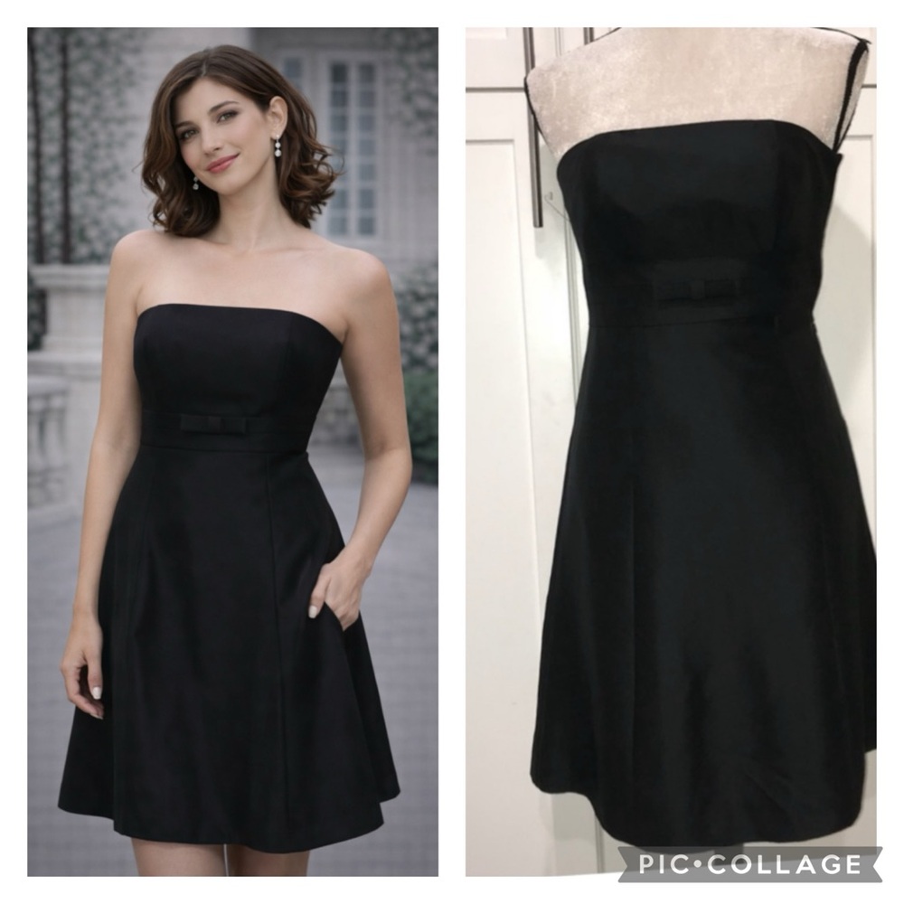 Ann Taylor Black Strapless Cocktail Dress